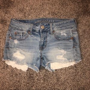 American Eagle Light Wash Shorts